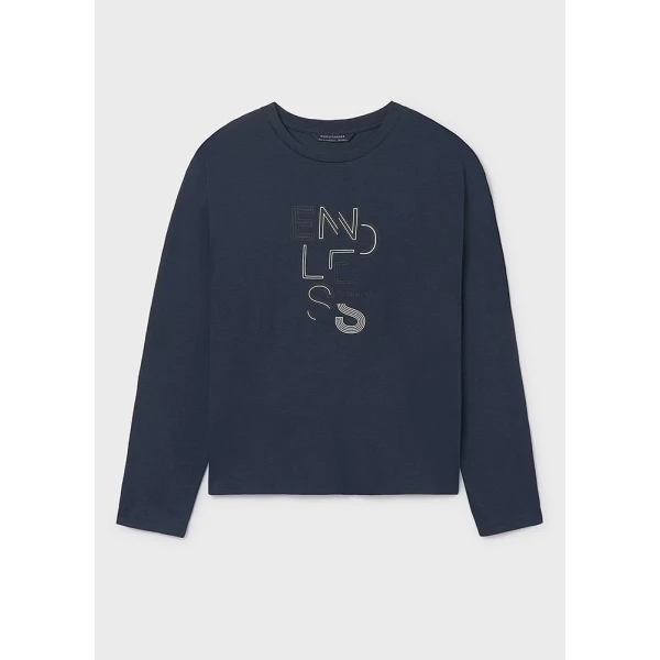MAYORAL LONG-SLEEVE T-SHIRT BASIC NAVY BLUE