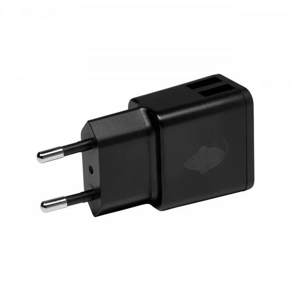 GREEN MOUSE ΟΙΚΙΑΚΟΣ ΦΟΡΤΙΣΤΗΣ WALL ADAPTER DUAL USB-A 2,4A ΜΑΥΡΟ