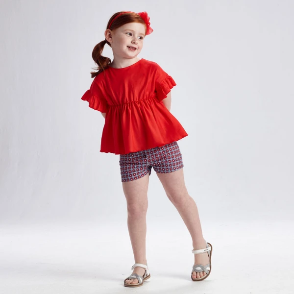 MAYORAL SHORT PANTS STAMPED RED