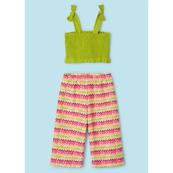 MAYORAL SET TROUSERS WASP\'S NEST LIME