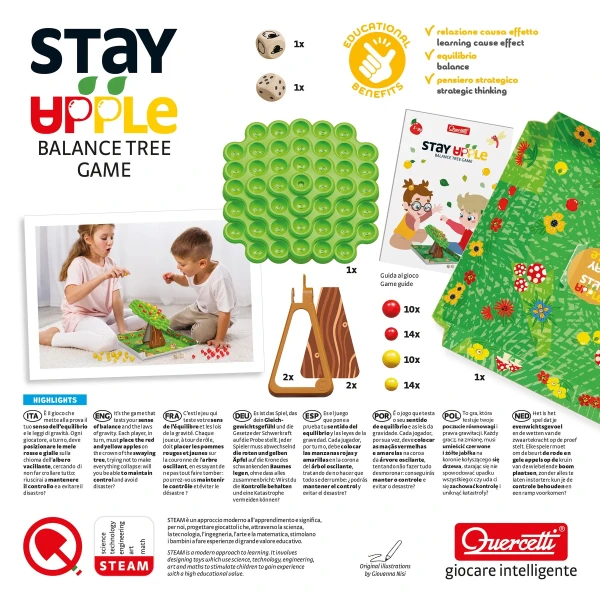 QUERCETTI BALANCE BOARD GAME STAY APPLE