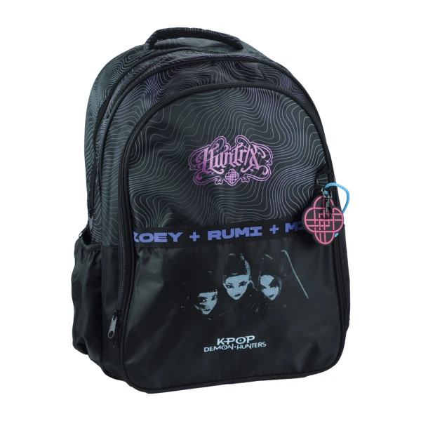 PRIMARY SCHOOL OVAL BACKPACK K-POP DEMON HUNTERS BLACK HUNTRIX
