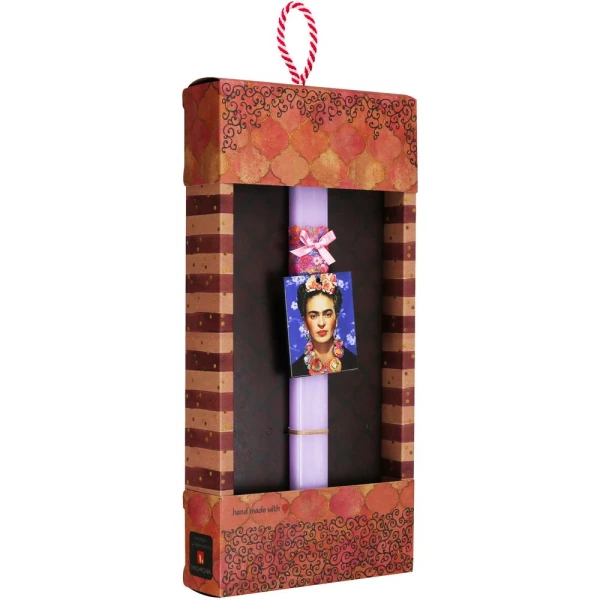 SYNCHRONIA HANDMADE CANDLE 30 cm BASIC - FRIDA KAHLO BLUE