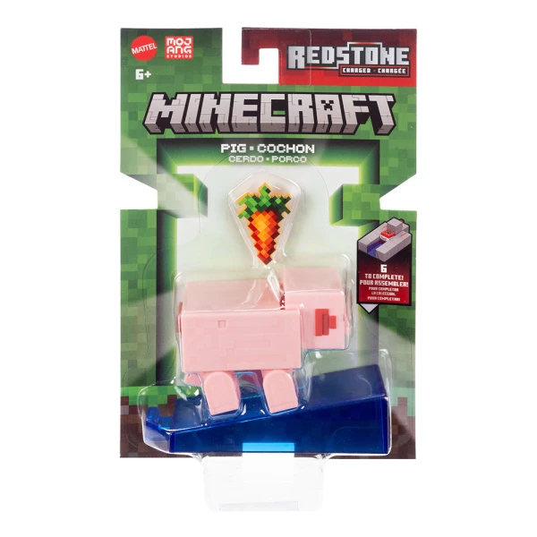 MINECRAFT REDSTONE CHARGED FIGURE 8 cm PIG