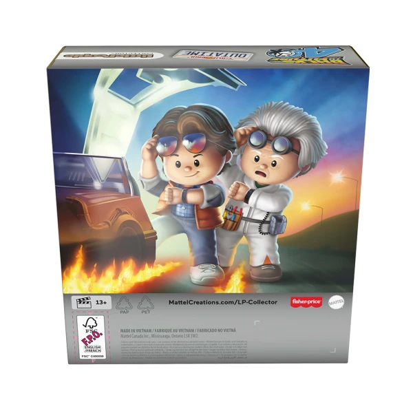 FISHER PRICE LITTLE PEOPLE SET WITH COLLECTIBLE FIGURES BACK TO THE FUTURE
