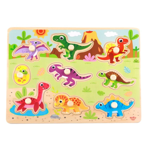 WOODEN WEDGE PUZZLE DINOSAURS