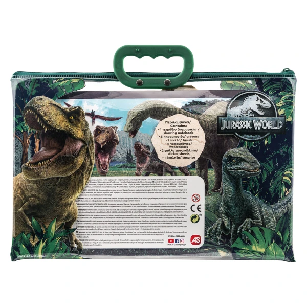 ΣΕΤ ΖΩΓΡΑΦΙΚΗΣ ΔΙΑΦΑΝΗ ΤΣΑΝΤΑ JURASSIC WORLD ΓΙΑ 3+ ΧΡΟΝΩΝ