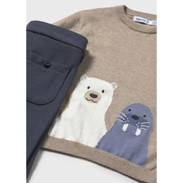 MAYORAL SET TROUSERS LONG AND JERSEY BLUE 