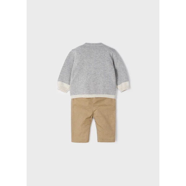 MAYORAL SET LONG PANTS + JERSEY DARK SILVER