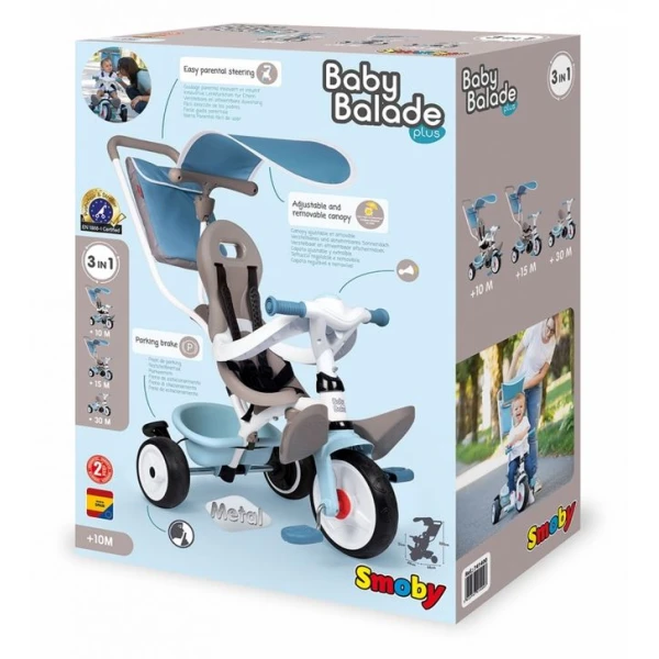 SMOBY ΤΡΙΚΥΚΛΟ BABY BALADE PLUS ΜΠΛΕ
