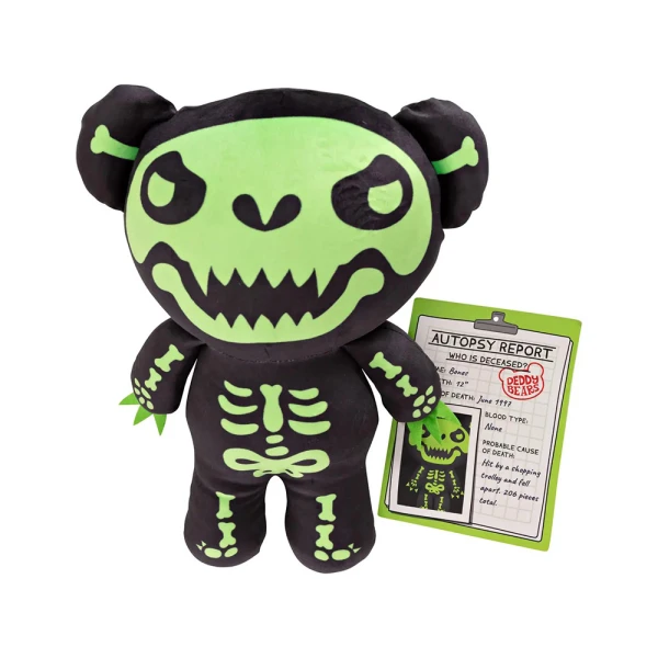 DEDDYBEARS PLUSH 30.5 cm TEDDY BEAR IN A SACK - BONES