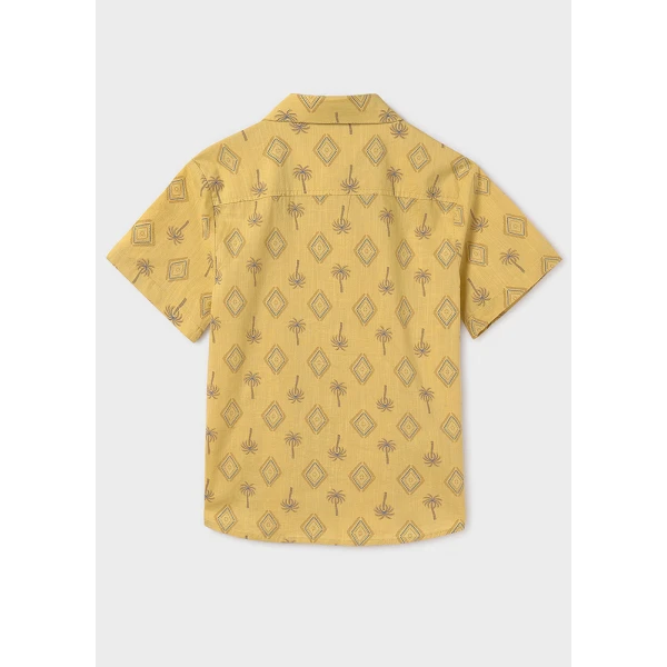 MAYORAL SHIRT SHORT SLEEVES PRINTED YELLOW 