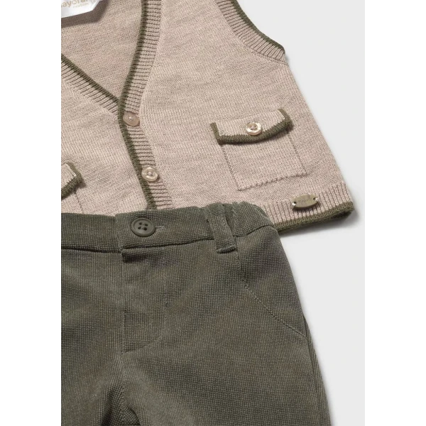MAYORAL SET TROUSERS BODY VEST GREEN 