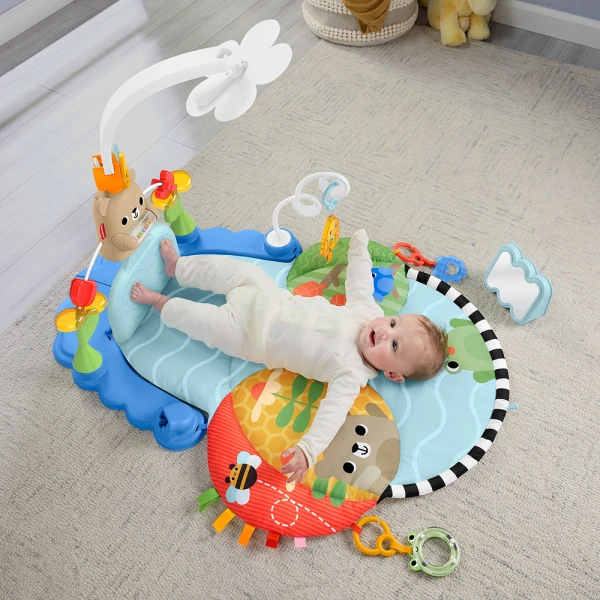FISHER PRICE ΓΥΜΝΑΣΤΗΡΙΟ 3 ΣΕ 1 ΜΕ ΠΕΡΙΣΤΡΕΦΟΜΕΝΟ ΛΟΥΛΟΥΔΙ