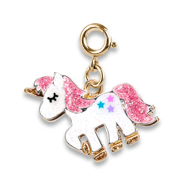 CHARM IT GOLD GLITTER UNICORN CHARM