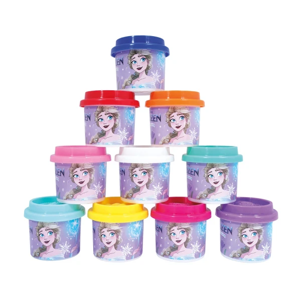 AS DOUGH DISNEY FROZEN POLYBAG WITH 10 POTS AND MOLD CUPS 280gr FOR AGES 3+
