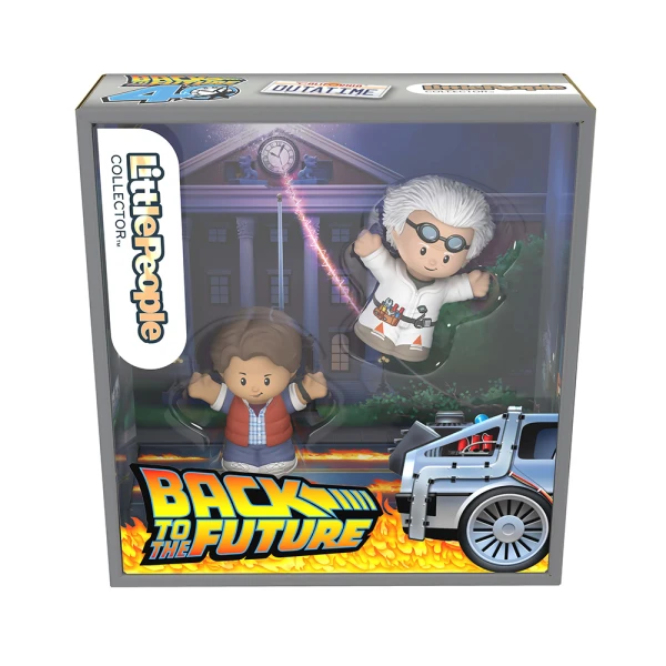 FISHER PRICE LITTLE PEOPLE SET WITH COLLECTIBLE FIGURES BACK TO THE FUTURE