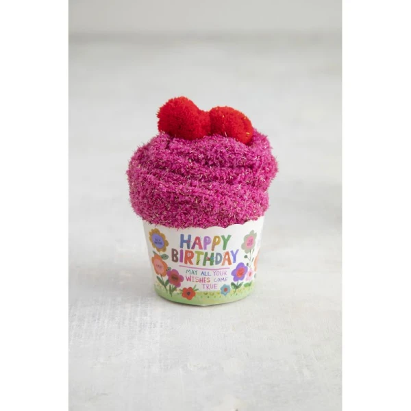 NATURAL LIFE ΚΑΛΤΣΕΣ CUPCAKE HAPPY BIRTHDAY FLOWERS (ONE SIZE)