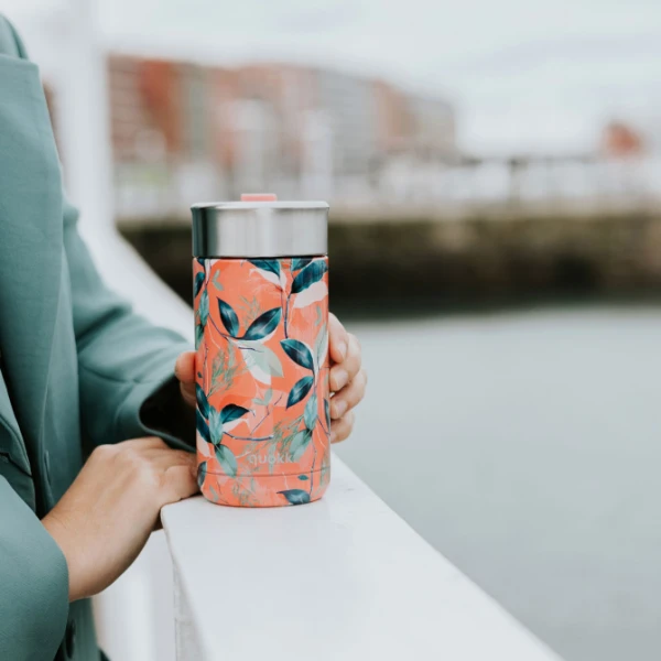QUOKKA STAINLESS STEEL ΘΕΡΜΟΣ ΚΑΦΕ 400ml EXOTIC PINK