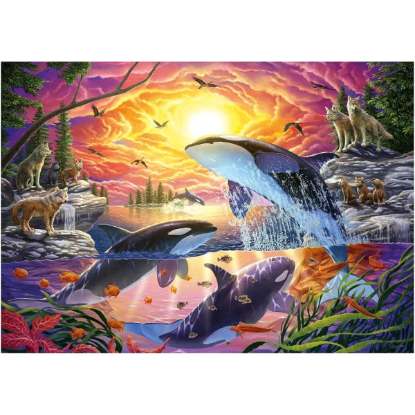 EDUCA ΠΑΖΛ 4000 τεμ. ORCAS AND WOLVES