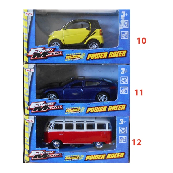 MAISTO FRESH METAL CARS PULL BACK 1:36 - 18 DESIGNS