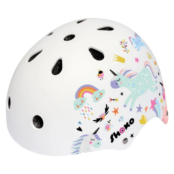 SHOKO PROTECTIVE HELMET WITH LIGHT - UNICORN SPARKLE