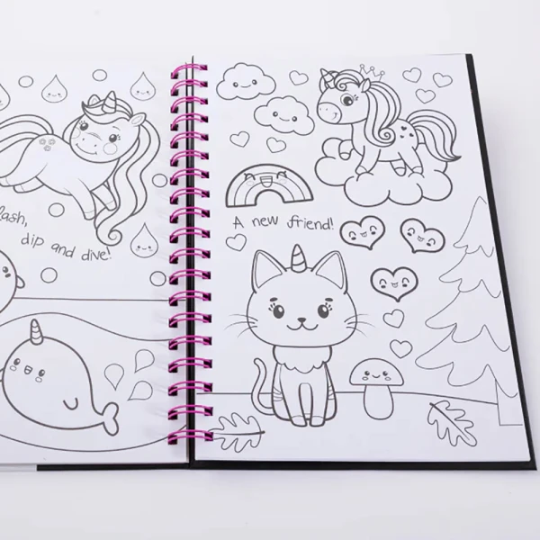 COLORING BOOK SCRATCH ART SPARKLES - I LOVE UNICORNS