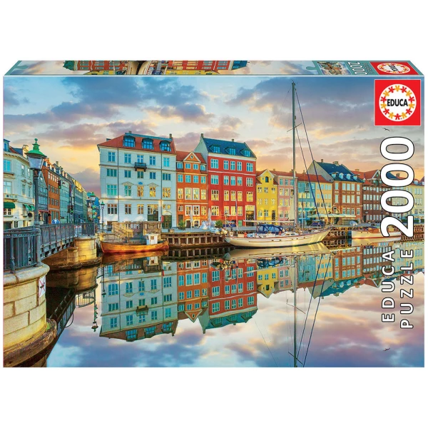 EDUCA PUZZLE 2000 pcs SUNSET AT COPENHAGEN HARBOUR