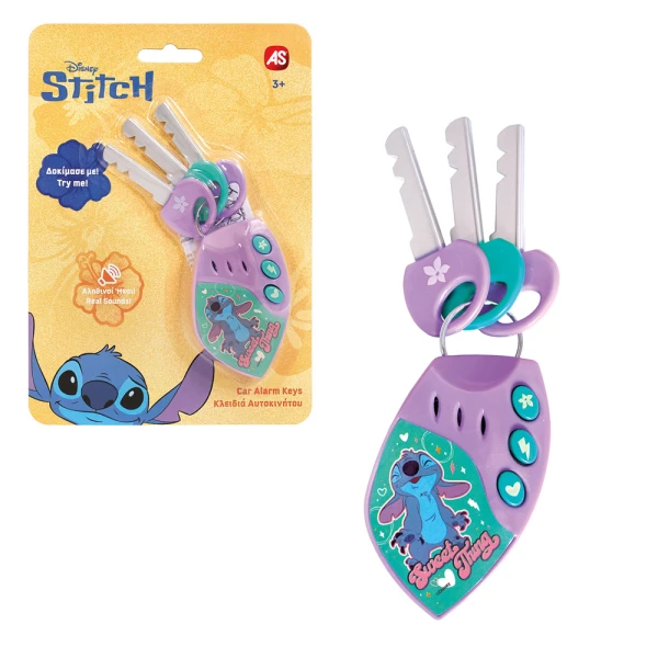 AS CAR ALARM KEYS DISNEY STITCH FOR AGES 3+