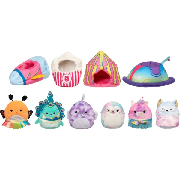 MICROMALLOWS - ΣΕΤ ΠΑΙΧΝΙΔΙΟΥ 10 τεμ. ΛΟΥΤΡΙΝΑ 6εκ. SQUISHMALLOWS & ΑΞΕΣΟΥΑΡ - CARNIVAL TIME