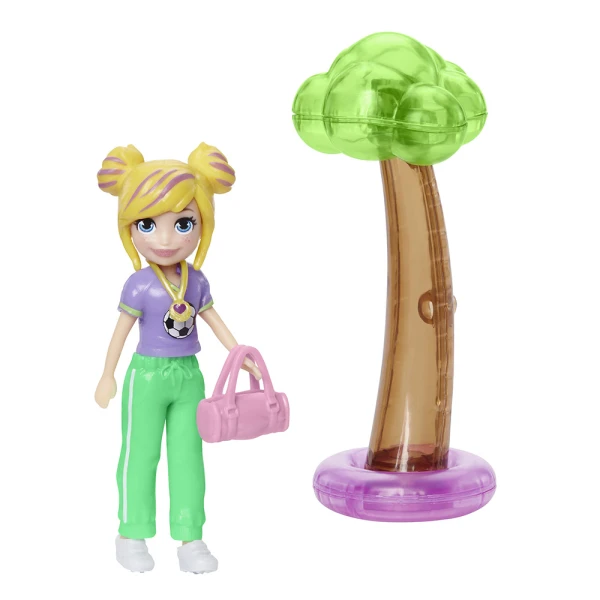 POLLY POCKET ΚΟΥΚΛΑ ΜΕ ΡΟΥΧΑ & ΑΞΕΣΟΥΑΡ ΚΟΛΥΜΒΗΣΗΣ ΚΑΙ ΑΘΛΗΣΗΣ - ΠΟΔΟΣΦΑΙΡΟ