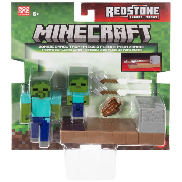 MINECRAFT REDSTONE CHARGED ZOMBIE ARROW TRAP