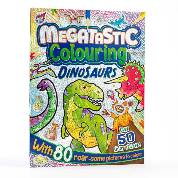COLOURING BOOK  MEGATASTIC - DINOSAURS