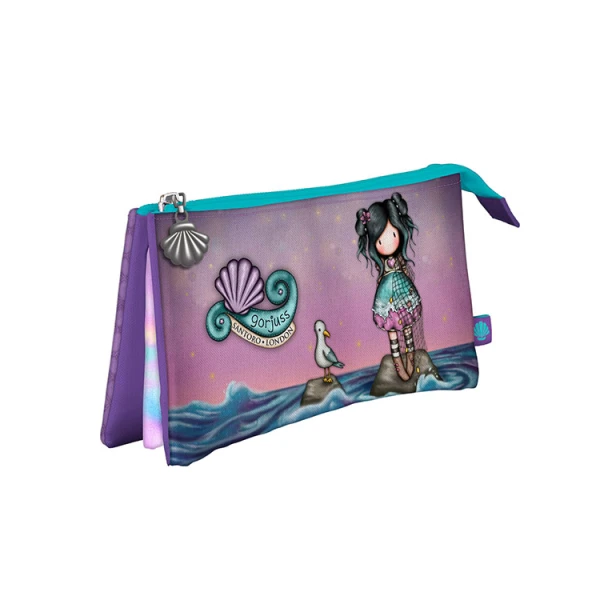 GORJUSS SANTORO TRIPLE PENCIL CASE MAKING WAVES - LOST AT SEA