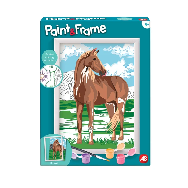 PAINT & FRAME PAINT BY NUMBERS WILD HORSE FOR AGES 9+