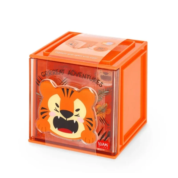 LEGAMI STACKABLE DESK STORAGE BOX - TIGER