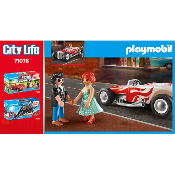 PLAYMOBIL CITY LIFE STARTER PACK ΖΕΥΓΑΡΙ ΜΕ VINTAGE ΑΥΤΟΚΙΝΗΤΟ
