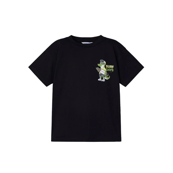 MAYORAL SHORT SLEEVE BLOUSE SURF DAYS GRAPHITE