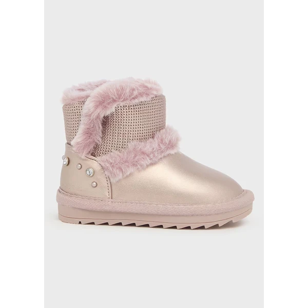 MAYORAL BOOTS AUSTRALIAN LINING FUR PINK GOLD