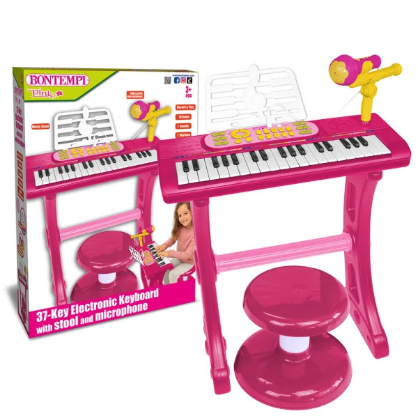 BONTEMPI ΗΛΕΚΤΡΟΝΙΚΟ KEYBOARD ΜΕ ΠΟΔΙΑ ΚΑΙ ΣΚΑΜΠΟ ΜΕ 37 ΚΛΕΙΔΙΑ ΚΑΙ ΜΙΚΡΟΦΩΝΟ