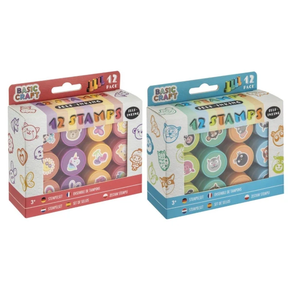 BOX WITH 12 STAMPS - 2 DESIGNS
