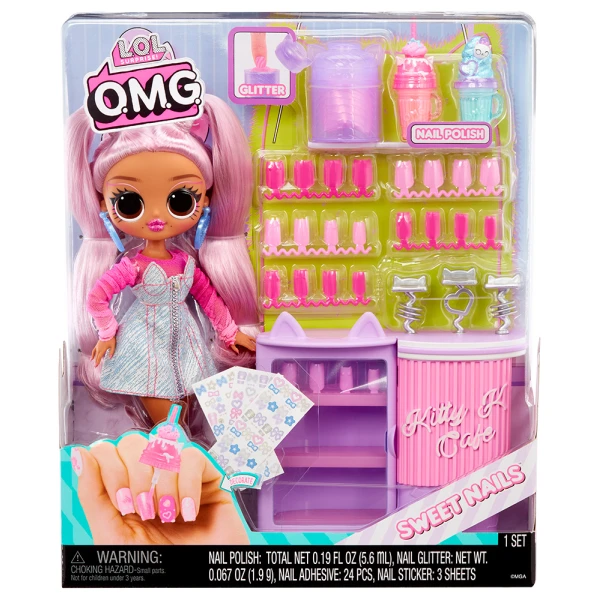 L.O.L. SURPRISE OMG STUDIO ΝΥΧΙΩΝ SWEET NAILS™ ΚΟΥΚΛΑ KITTY K CAFÉ