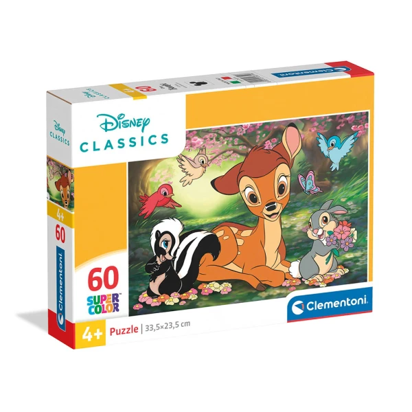 CLEMENTONI ΠΑΙΔΙΚΟ ΠΑΖΛ SUPER COLOR BAMBI DISNEY CLASSIC 60 τεμ.