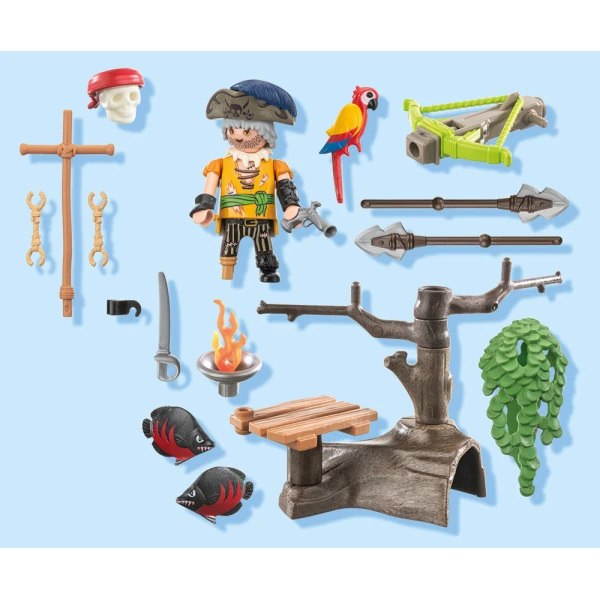 PLAYMOBIL PIRATES ΠΕΙΡΑΤΗΣ ΜΕ ΒΑΛΛΙΣΤΡΑ