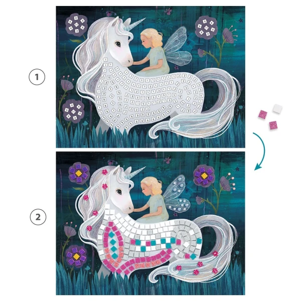 DJECO MOSAIC CONSTRUCTION UNICORN WITH GLITTER