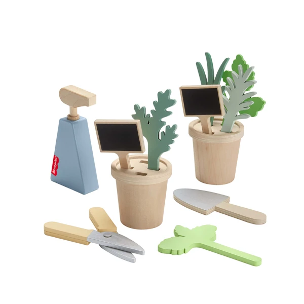 FISHER PRICE WOODEN HERB SET