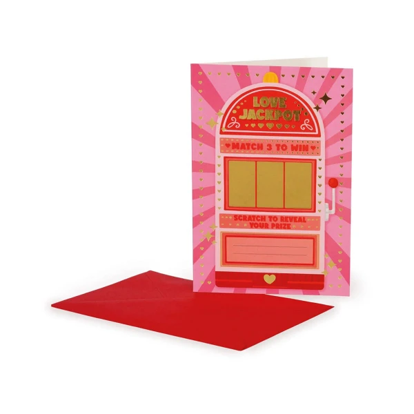 LEGAMI GREETING CARD LARGE SCRATCH OFF LOVE JACKPOT
