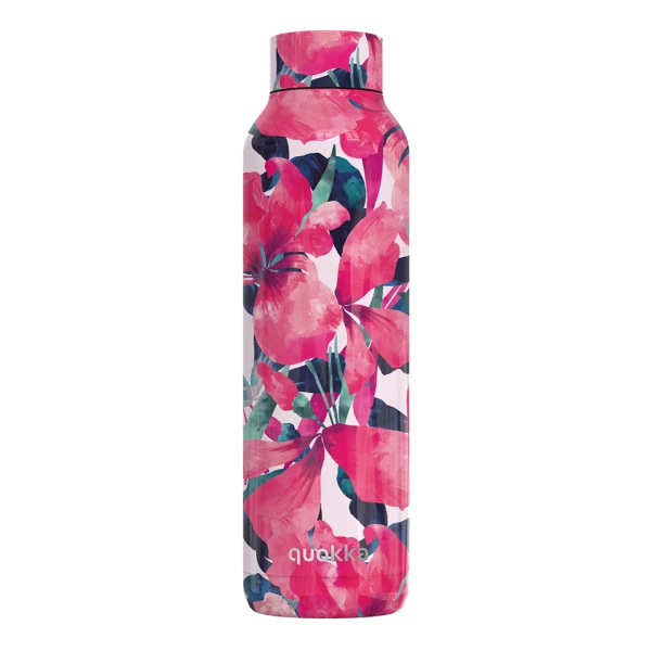 QUOKKA STAINLESS STEEL ΘΕΡΜΟΣ SOLID 630ml PINK BLOOM