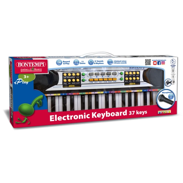 BONTEMPI ELECTRONIC KEYBOARD WITH 37 KEYS AND MICROPHONE