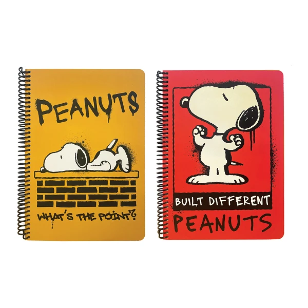 BACK ME UP ΤΕΤΡΑΔΙΟ ΣΠΙΡΑΛ 17Χ25 3 ΘΕΜΑΤΑ 105 ΦΥΛΛΑ PEANUTS BUILT DIFFERENT & POINT - 2 ΣΧΕΔΙΑ
